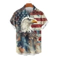 thumbnail image 4 of Aobny T-Shirts for Men American Flag Fourth of July Polos Collared Big & Tall Short Sleeve Tee Shirts Mens,White,L, 4 of 6