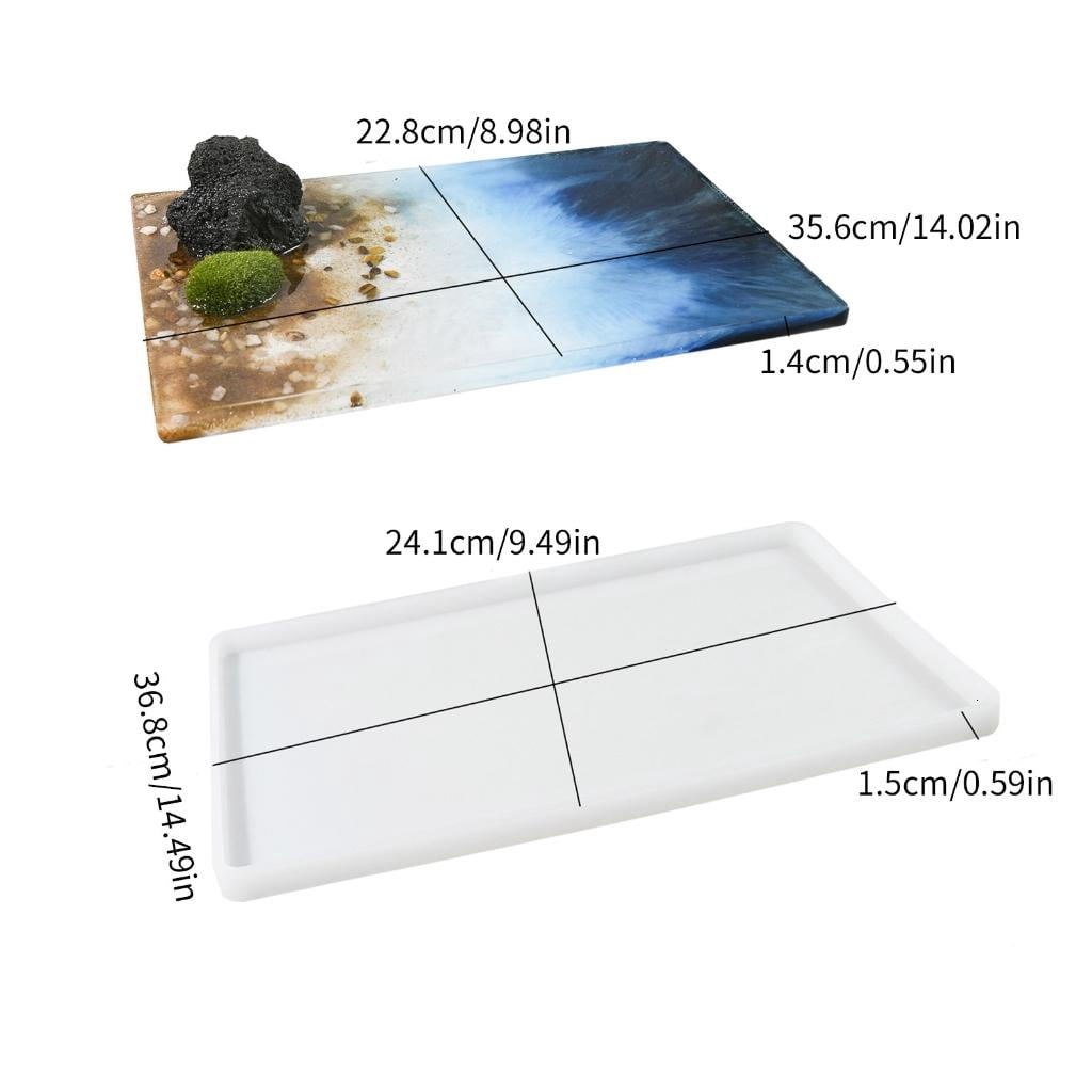 Large Rectangular Silicone Mold Resin Art Molds Clay Crafts Molds for DIY Crafts