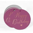 thumbnail image 2 of Inkdotpot Pack Of 100 Happy Birthday Favor Paper Tags Craft Real Rose Gold Foil Hang Tags, 2 of 7