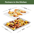thumbnail image 3 of Stainless Steel Bakeware Set 9" X 7" X 1" Oven Safe Cooking & Baking, 3 of 7