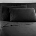 thumbnail image 3 of Topcobe Solid Color Bed Sheet Set for Adults Teens, Full Size Black, 3 of 5