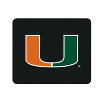 Black Miami Hurricanes Primary Logo Mouse Pad