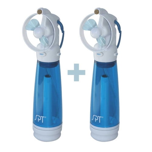 Sunpentown PersonalHandHeld 2Pack Misting Fan, White, SF241WM