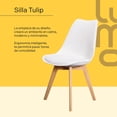 thumbnail image 2 of Set 6 Silla Tulip Eames LUMO Acojinada Minimalista Moderna Blanco, 2 of 7