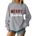 thumbnail image 2 of Craaazy Women's Casual Christmas Crew Neck Long Sleeve Pullover Tops Fashion Fall Winter Sweatshirts Comfortable Blouses Gifts, 2 of 5