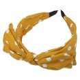 thumbnail image 1 of Diadema Ancha Unique Bargains con Lazo de Lunares Amarillo para Niña Mujer, 1 of 7