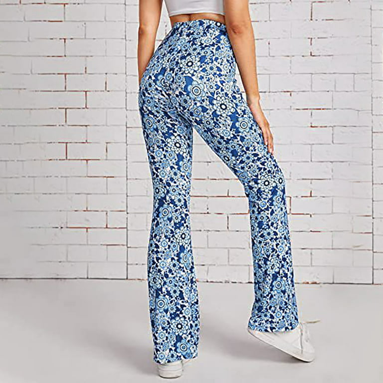 YWDJ Flare Pants for Women High Waist Petite High Waist High Rise Flared  Bell Bottom Casual Summer Printed Long Pant Pants A Popular Choice for