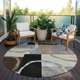 thumbnail image 6 of Addison Rugs Chantille Indoor/Outdoor Transitional Geometric Pewter Washable Round Rug, 8' x 8', 6 of 6