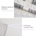 thumbnail image 4 of Haperlare 3 Pcs King Size Cotton Duvet Cover Set Boho Yarn-Dyed Geometric Textured Farmhouse Duvet Cover Set with Waffle and Tufted Dots, Gray, 4 of 9