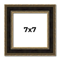 7x7 Frame Gold Antique Vintage Sold Wood Picture Frame | 1.75 Inch Moulding Width | Interior Frame