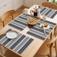 thumbnail image 5 of Black Grey Striped Placemats Set of 6 Farmhouse Modern Stripes Art Place Mats Indoor Wipeable Table Mats Washable Cloth Dining Table Placemats for Kitchen Holiday Party Home Decor 13x19 Inch, 5 of 9