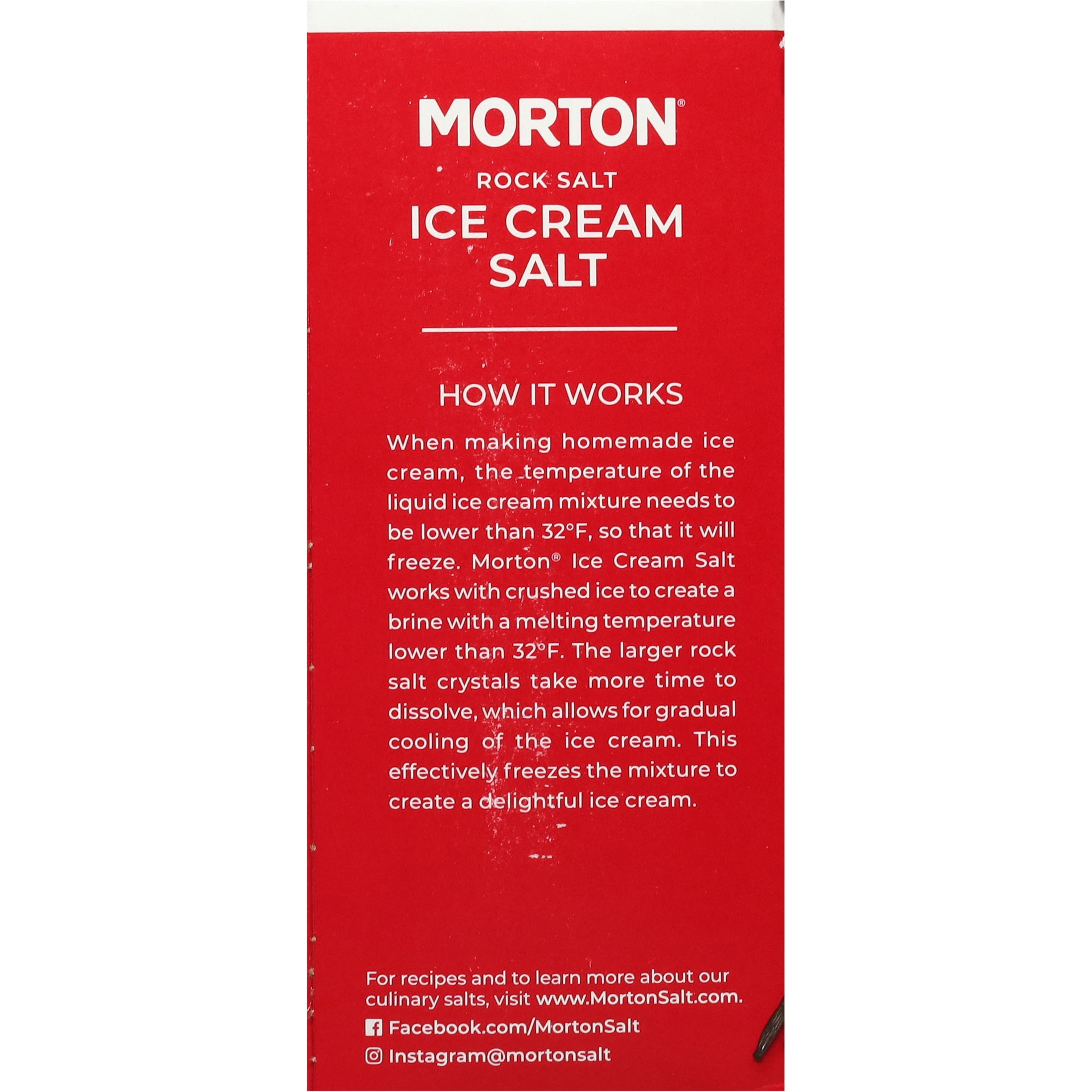 Morton Ice Cream Salt, Rock Salt for Ice Cream, 4 lb