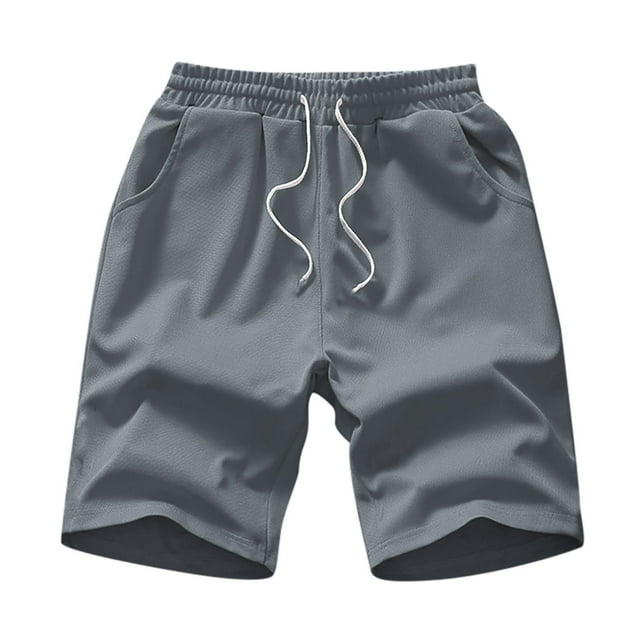Xdzjlr Mens Cargo Shorts Relaxed Fit,Spring Summer Street Pocket Drawstring Stretch Waist Solid Cargo Breathable Mens Sport Shorts