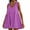 Purple, variant on Sakmal Sun Dresses for Women 2024 Basic Striped Comfort Fit Sleeveless Blue Mid-Length Slip Dress