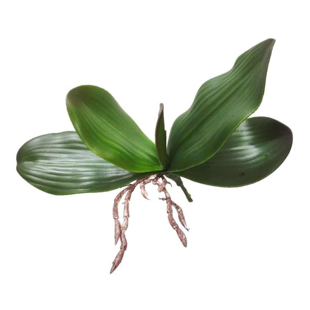 Arreglo de mesa con hojas de orquídea artificial grande, guirnalda floral en maceta c