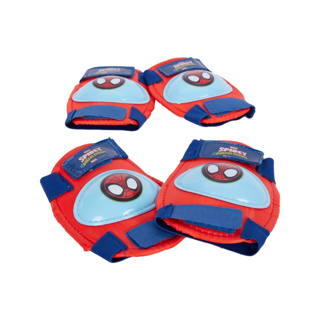 Spidey and His Amazing Friends Junior Adjustable Roller Skates with Knee Pad Set for Boys and Girls