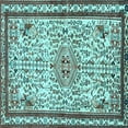 thumbnail image 1 of Ahgly Company Indoor Square Persian Light Blue Traditional Area Rugs, 5' Square, 1 of 4