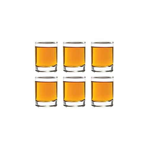 Vikko 2.5 Ounce Shot Glasses, Set of 6 Small Liquor Glass, Spirit Glasses, Durable Tequila Bar Glasses For Alcohol and Espresso Shots
