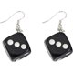 thumbnail image 3 of 2 pendientes de dados dobles pendientes minimalistas de baile disco punk resina negro blanco cubo dados casino pendientes divertidos geométricos 3d dados pendientes señoras niñas joyería de fiesta TUNC Sencillez, 3 of 5