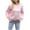 Pink, variant on Lovskoo Sweaters for Women Printed Casual Loose Long Sleeve Knitting Turtleneck Sweater Blouse Tops Pink