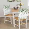 thumbnail image 5 of Green Eucalyptus Leaf Dining Chair Back Cover Only, Spring Country Farmhouse Plants Leaves Set of 6 Chair Back Covers, Removable Washable for Dining Room, Banquet & Holiday Decoration, 5 of 9