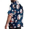 thumbnail image 3 of Baseball Men's Short Sleeve Casual Printed Button Down Beach Shirts, 3 of 6