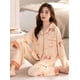 thumbnail image 1 of Pijama de primavera y otoño para mujer, cárdigan de manga larga de algodón, ropa exterior holgada informal, conjunto de ropa para el hogar de otoño e invierno, 1 of 5