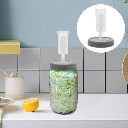 LOLIPPYY Fermenting Weights Set with Wide Mouth Jar Lid for Sauerkraut Making and Storage, 1 Set