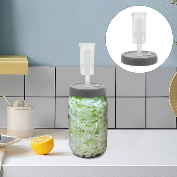 LOLIPPYY Fermenting Weights Set with Wide Mouth Jar Lid for Sauerkraut Making and Storage, 1 Set