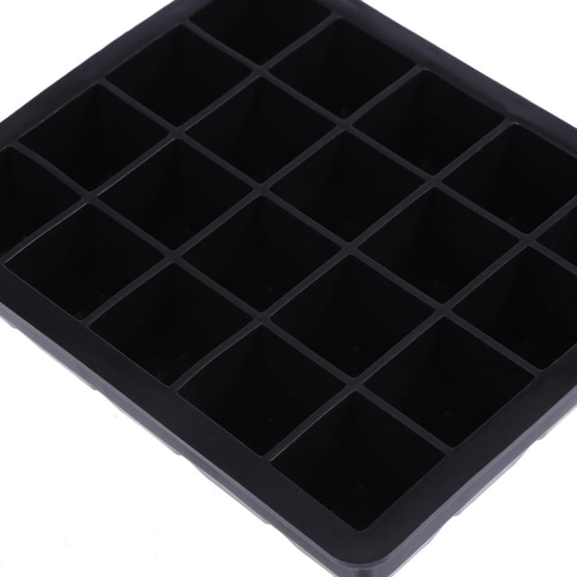 Molde para hacer cubitos de hielo Ecomeon silicona 20 rejillas color negro