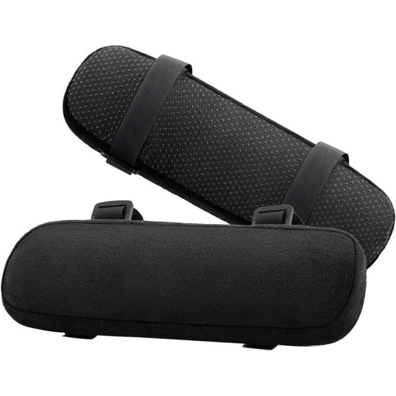 Comfort Support Arms, Memory Foam Chair Armrest Pads for Ergonomic Support and Pain Relief in Black