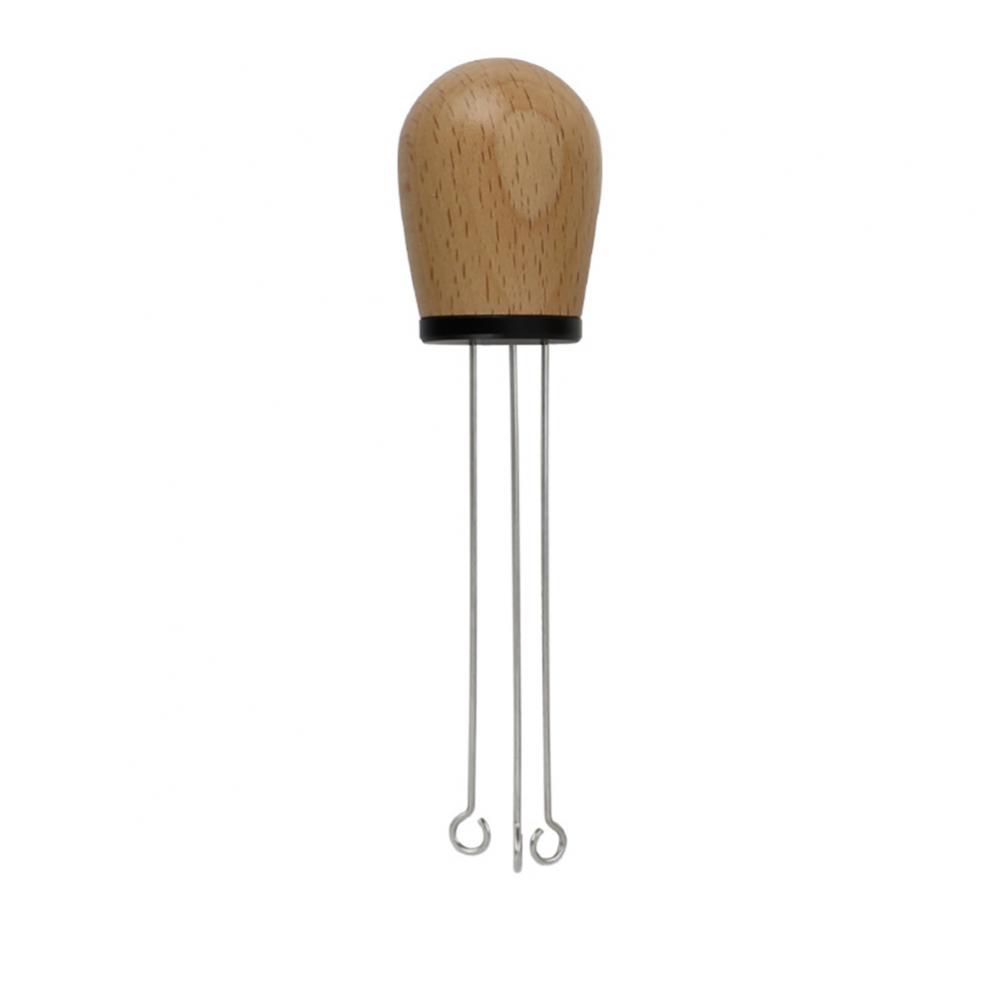 Topumt Coffee Stirrer Needle, Mini Whisk Wood Handle Stainless Steel Pin Distributor for Barista Tamper Stirring Distribution - image 1 of 3