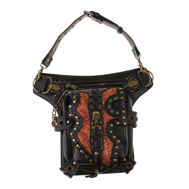 Bolsos Retro De La Cintura De Los Hombros Steampunk PU De Cuero De Cuero De La Pierna De La Pierna Del Muslo Sunnimix Mochilas Steampunk