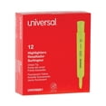 thumbnail image 2 of Universal Desk Highlighter, Chisel Tip, Fluorescent Yellow, Dozen -UNV08861, 2 of 7