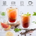 thumbnail image 4 of czcpp-Double Paroi Tasses à Café en Verre, 350ml Tasse à Café en Verre, Ensemble de 4 Tasses à Cappuccino avec Poignée, Tasse à Espresso Latte Isolée (12oz), 4 of 4