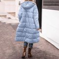 thumbnail image 4 of Veste Réversible, Manteau Long d'Hiver pour Femmes, Matelassé, Poches Zippées, Chaud, Élégant, Polyvalent, 4 of 9