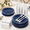 Blue and Silver-25, variant on 175clear Rose Plastic Plates 10.25"