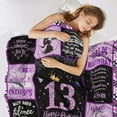 thumbnail image 2 of 13th Birthday Gifts for Girls, Girl Birthday Blanket " Birthday Decoration, Sweet 13th Girls Birthday Gift Throw Blanket for Couch Bed, Soft Blanket Birthday Gifts for Girl Daughter Sister(30"x40"), 2 of 7