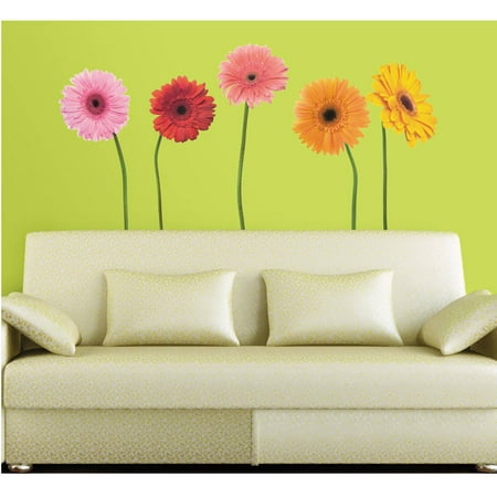 RoomMates Gerber Daisies Peel & Stick Wall Decals