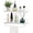 White, variant on Floating Bathroom Wood Shelves Set of 2 Wall Mounted Shelf with Black Metal Frame and Towel Rack for Bathroom Over Toilet Storage and Organizers for Bedroom Living Room Kitchen Office(White)