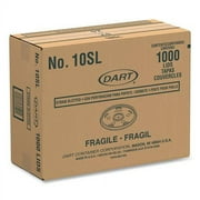 Dart Plastic Cold Cup Lids, Fits 10 oz Cold Cups, Translucent, 100/Pack, 10 Packs/Carton