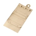 thumbnail image 1 of Organizador de joyas portátil de microfibra, bolsa de viaje de cuero para collares. Albaricoque oscuro, 1 of 9