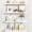 A-white, variant on Picture Ledge Shelf, White Floating Shelves Set of 4, 24 Inch Picture Shelves for Wall with Ledge, Large Nursery Book Shelf for Toys Storage, Living Room, Bedroom Decor Frames