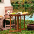 thumbnail image 3 of Ktaxon 3ft Wood Dining Table, Drop Leaf Folding Table Kitchen Table, Indoor Outdoor Dining Furniture for Yard Deck Yard Lawn Dining Room, Teak, 3 of 8