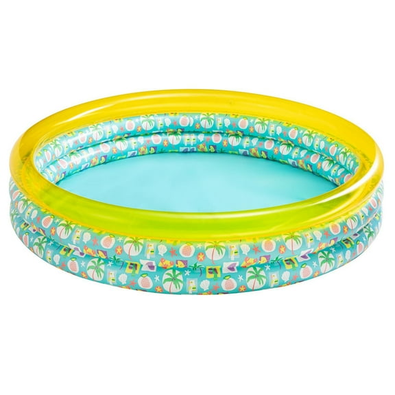 Bluescape Green Tropical 3-Ring Inflatable Swimming Pool for Kids, Round, Age 2 & up, Unisex
