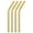 Golden, variant on 4Pack Reusable Metal Straws, 9.5" Stainless Steel Drinking Straw (0.5" Wide, Bent, Golden)