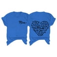 thumbnail image 2 of Dorinao Mama Shirts for Women Short Sleeve Love Letter Printed Graphic Mom Tee Tops, Blue, XL, 2 of 9