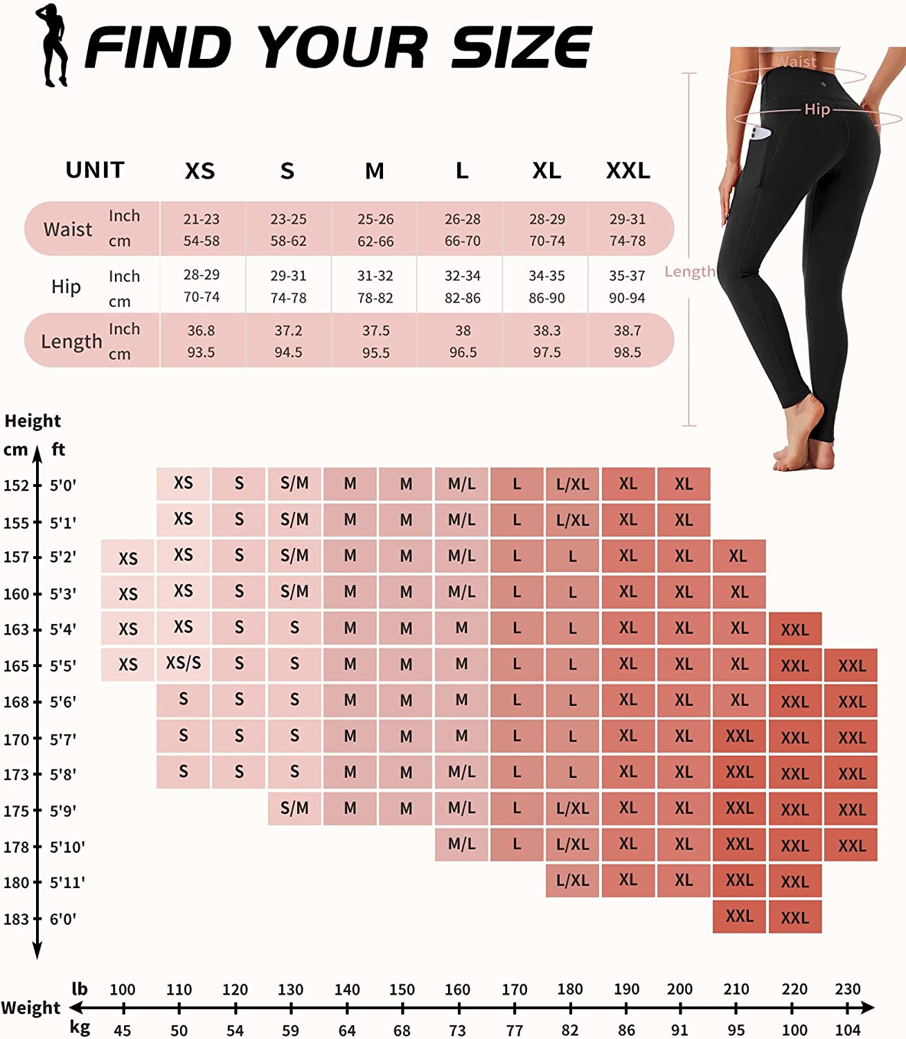 CAMBIVO Women's High Waist Workout Leggings with Pockets photo 2