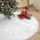 thumbnail image 2 of Falda de árbol de Navidad de 78/90/122cm, alfombra de piel sintética, copo de nieve blanca de estera de felpa para el hogar, decoración de árbol de Navidad, adorno de delantal de Noel, 1 ud., 2 of 4