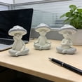 thumbnail image 5 of Yoga Mushroom Figurine, Meditation Mushroom Statue, Resin Desktop Decor, Zen Garden Ornament, Cute Home Decor for Living Room, Shelf, Desk, Handcrafted Resin Art, Whimsical Decor Accent, 5 of 9